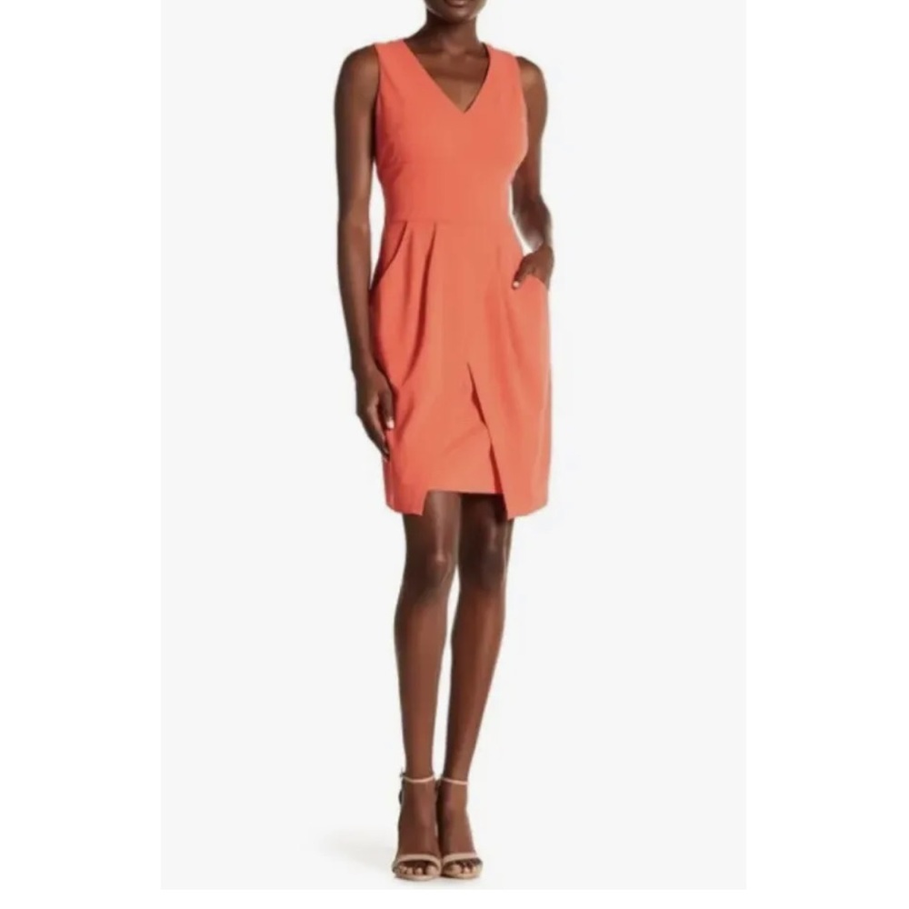 Donna Morgan with tags!! Tulip Hem Dress with Pockets SHERBERT